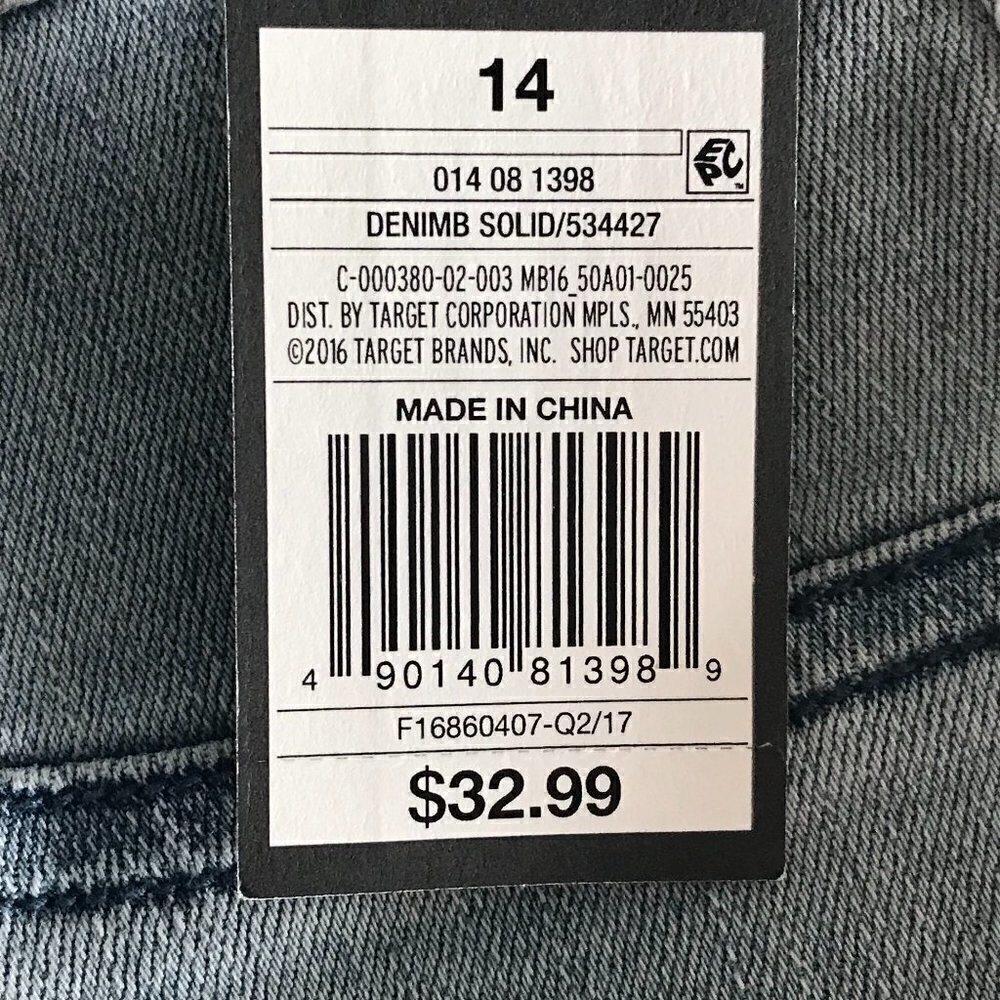 NWT - MOSSIMO Denim - High Rise Jegging Crop with Floral Embroidered - Picture 7 of 13